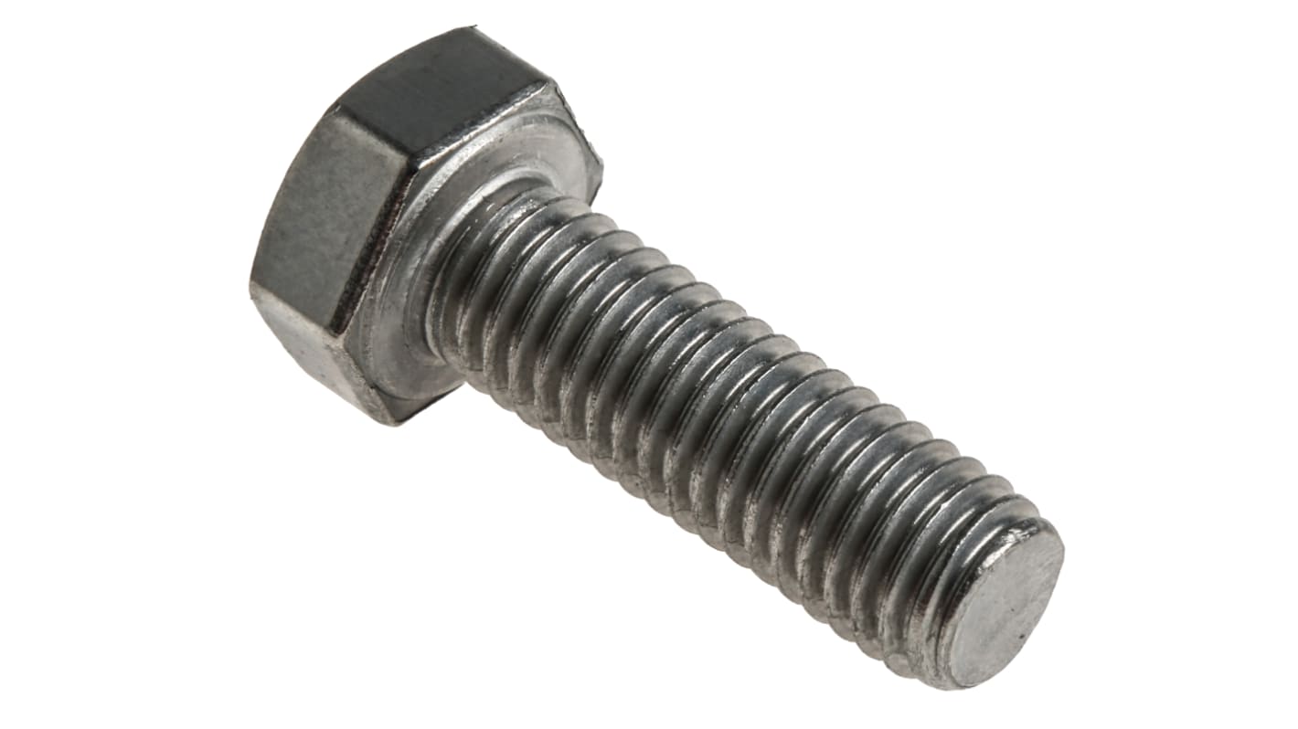 RS PRO Stainless Steel, Hex Bolt, M8 x 25.0mm