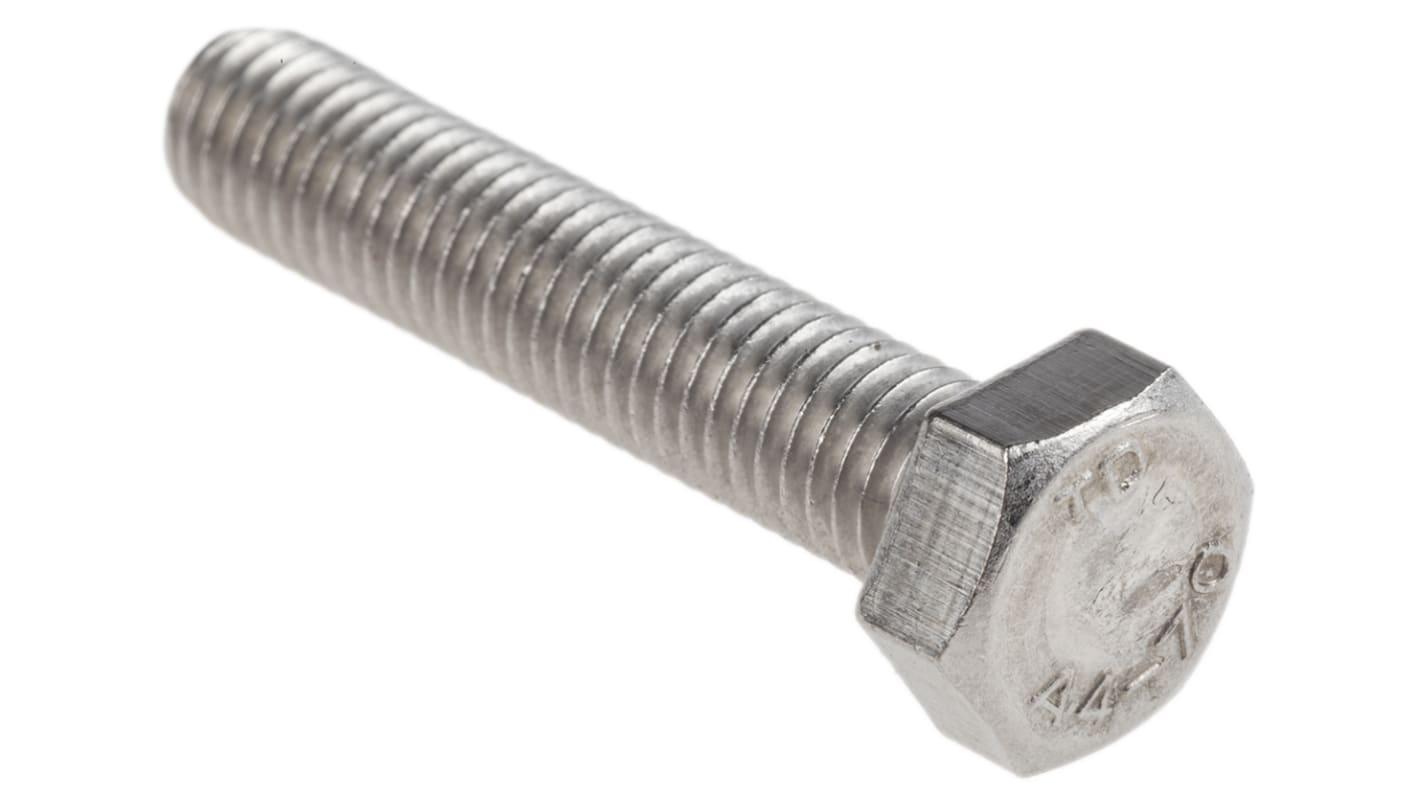 RS PRO M8六角螺栓, 公制40.0mm长, A4 316不锈钢制, DIN 933标准