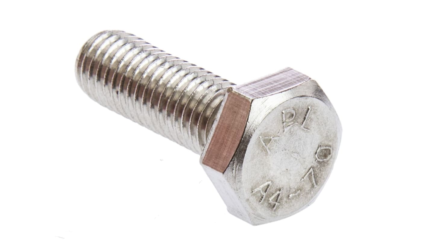 Śruba z łbem sześciokątnym gwint M10 30.0mm skok 1.50mm Stal nierdzewna Sześciokątny RS PRO