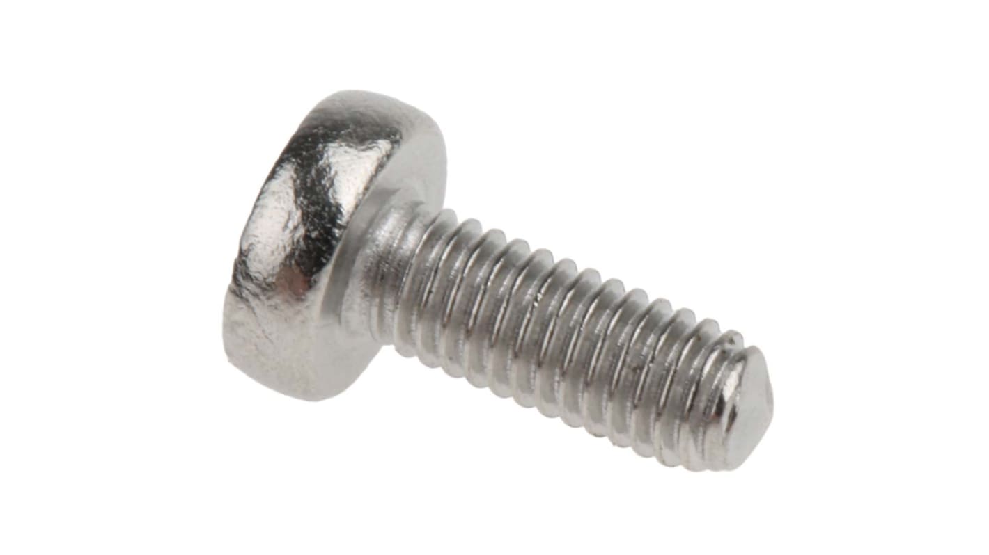 RS PRO Pozi Pan A4 316 Stainless Steel Machine Screws DIN 7985, M3x8mm