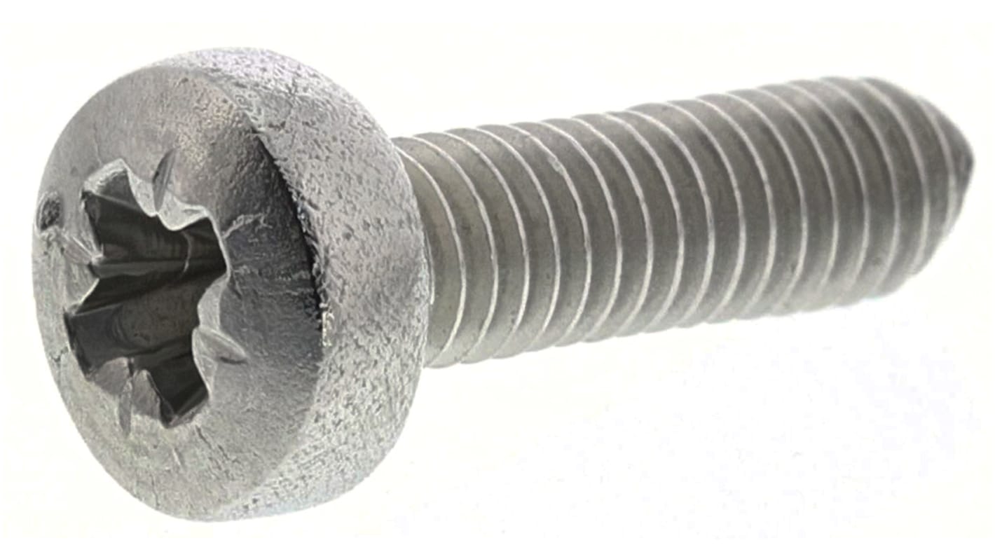 Vis à tête Cylindrique Pozi, Acier inoxydable, M3, 10.0mm