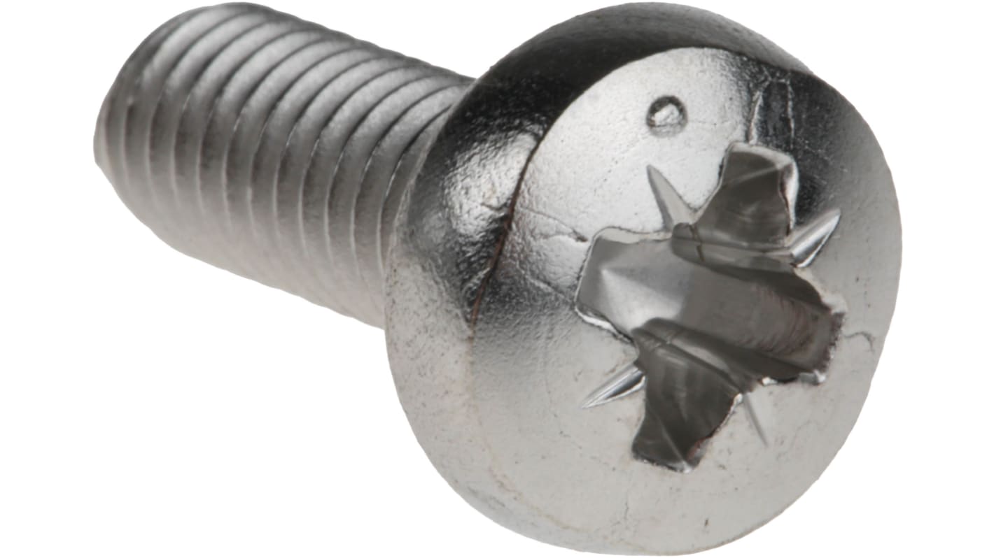 Śruby maszynowe M6 łeb z łbem walcowym soczewkowym Stal nierdzewna długość 16.0mm skok 1.0mm