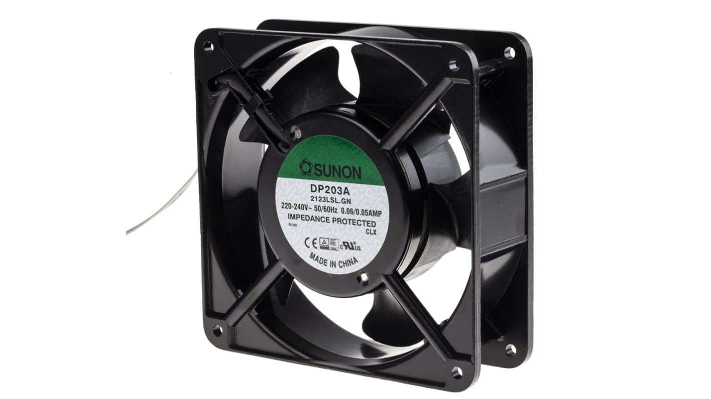 Ventola assiale in c.a. Sunon DP, 118.9m³/h, 230 V c.a., 120 x 120 x 38mm