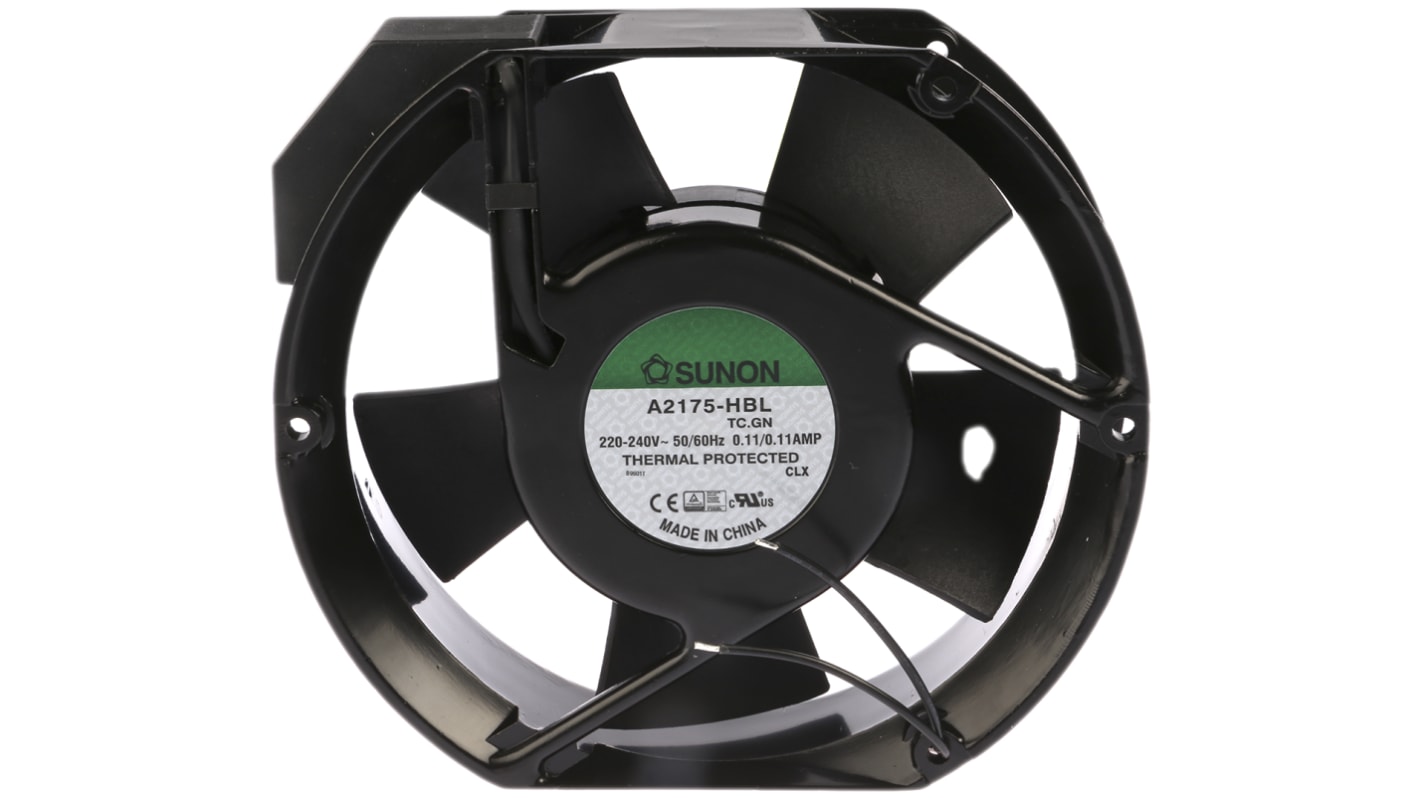 Sunon A2175 Series Axial Fan, 230 V ac, AC Operation, 344.9m³/h, 36W, 240mA Max, 172 x 150 x 51mm