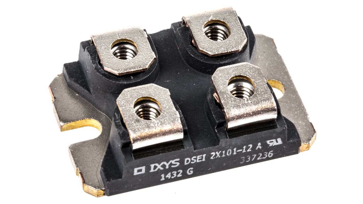 IXYS 1200V 90A, Dual Rectifier Diode, 4-Pin SOT-227B DSEI2X101-12A