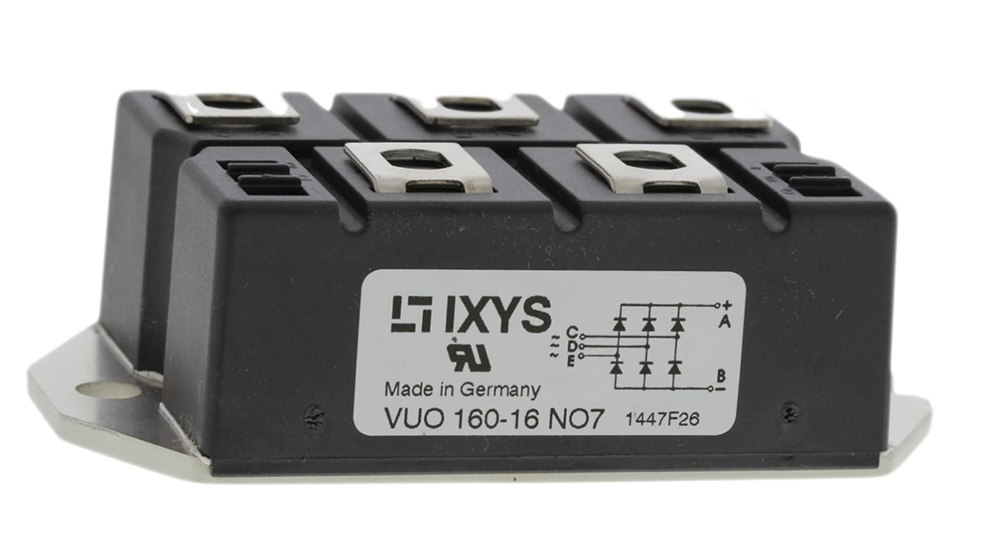 IXYS Bridge Rectifier Module, 175A, 1600V, 3-phase, 5-Pin