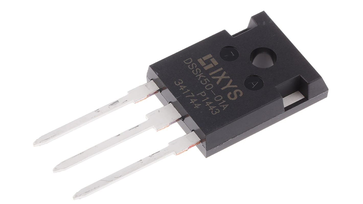 IXYS 100V 50A, Dual Schottky Diode, 3-Pin TO-247AD DSSK50-01A