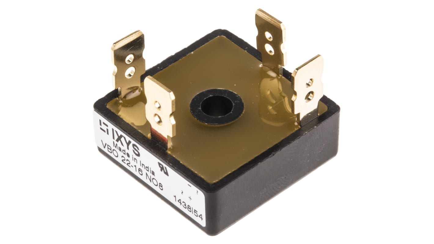 IXYS Bridge Rectifier Module, 17A, 1600V, 4-Pin