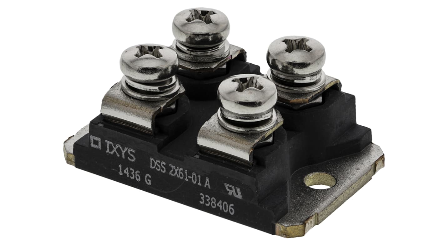 IXYS 100V 120A, Dual Schottky Diode, 4-Pin SOT-227B DSS2X61-01A