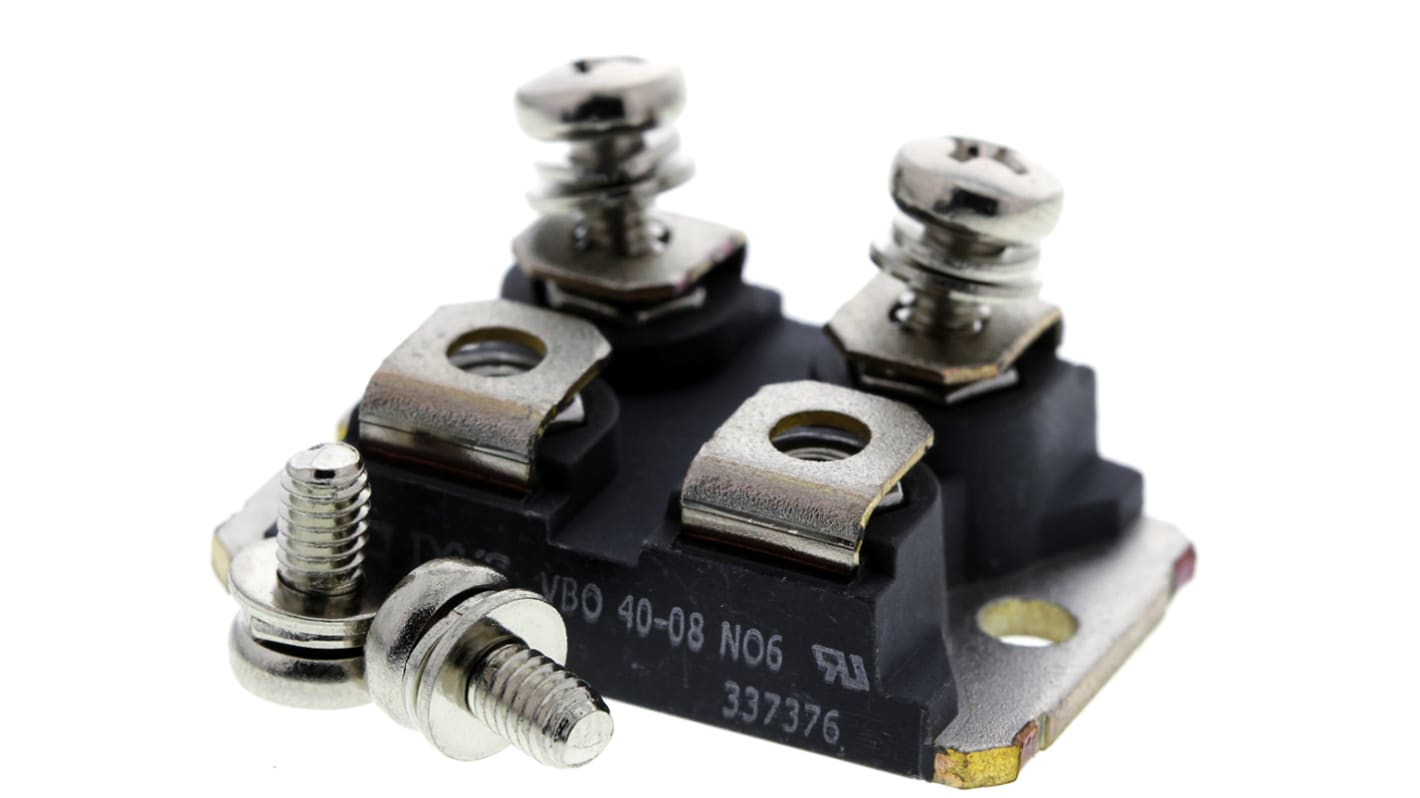 IXYS 单相整流桥模块, 硅结型, 40A, 800V, 4针, SOT-227B, 面板安装, -40 °C→+150 °C