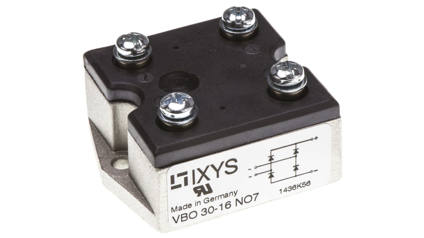 IXYS Bridge Rectifier Module, 35A, 1600V, 4-Pin