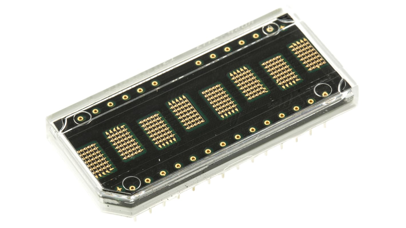 Wyświetlacz diodowy LED 8-znakowy 7 x 5 7,5 mcd 5 x 7, Zielony 4.8mm Broadcom 574 nm