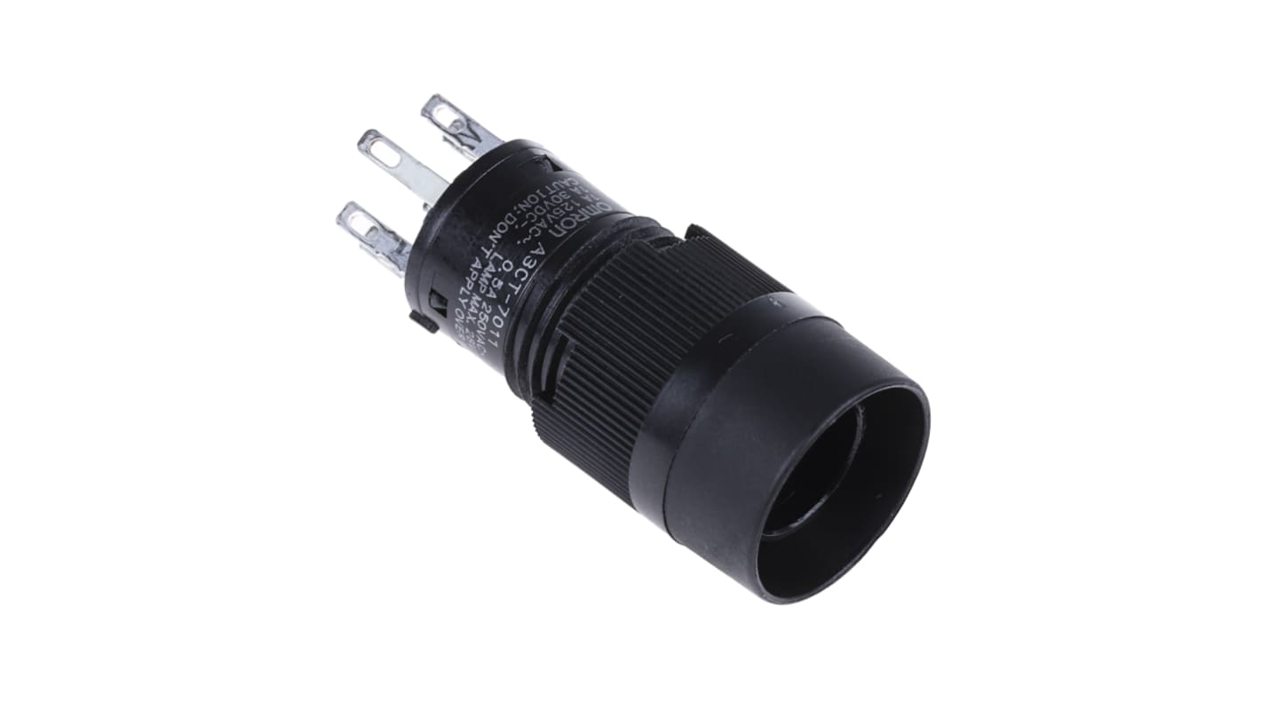 オムロン 押しボタンスイッチ, モーメンタリ, SPST, 500 mA @ 250 V ac, 12mm パネルマウント, IP40