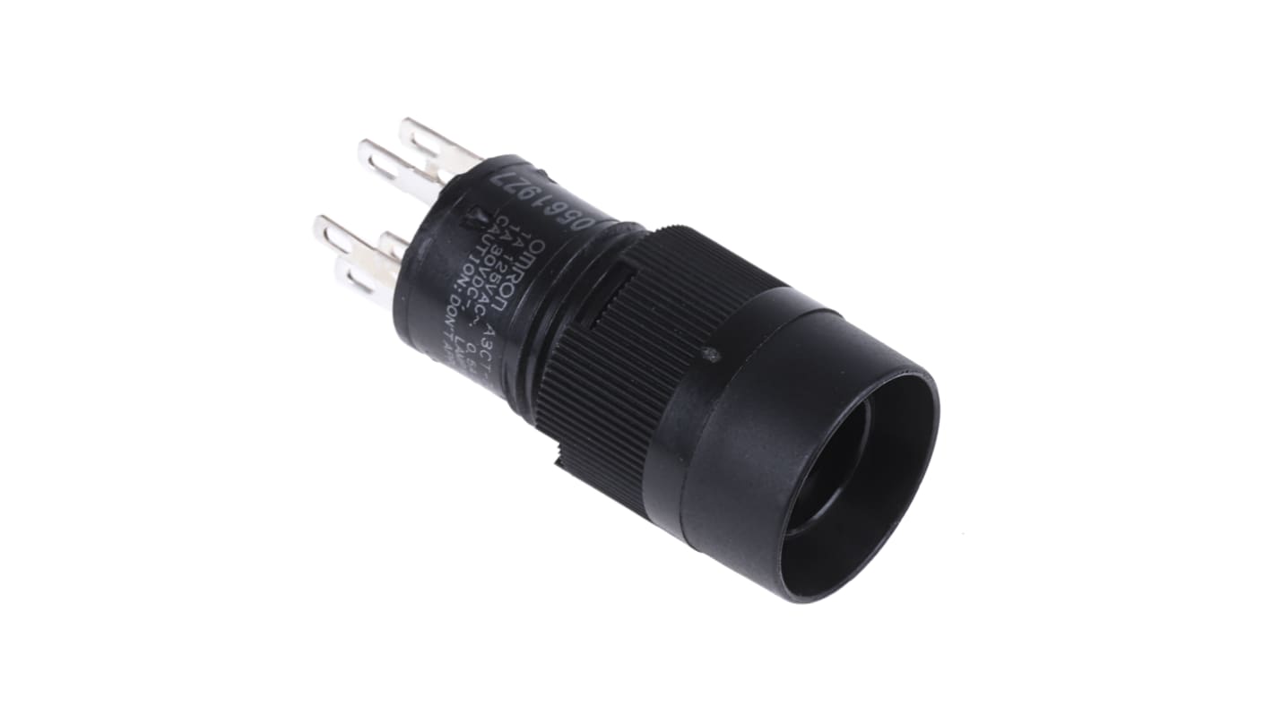オムロン 押しボタンスイッチ, ラッチ, SPST, 500 mA @ 250 V ac, 12mm パネルマウント, IP40