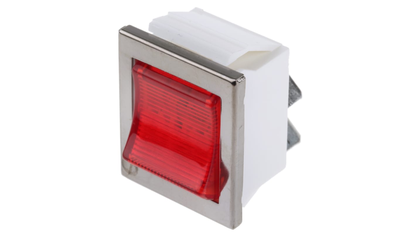 Arcolectric (Bulgin) Ltd Illuminated DPST, On-Off Rocker Switch Panel Mount