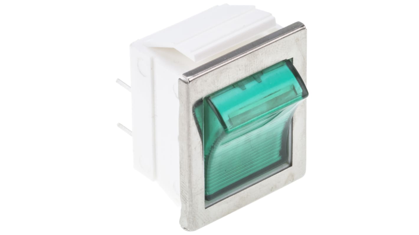 Arcolectric Illuminated DPST, On-Off Rocker Switch Panel Mount