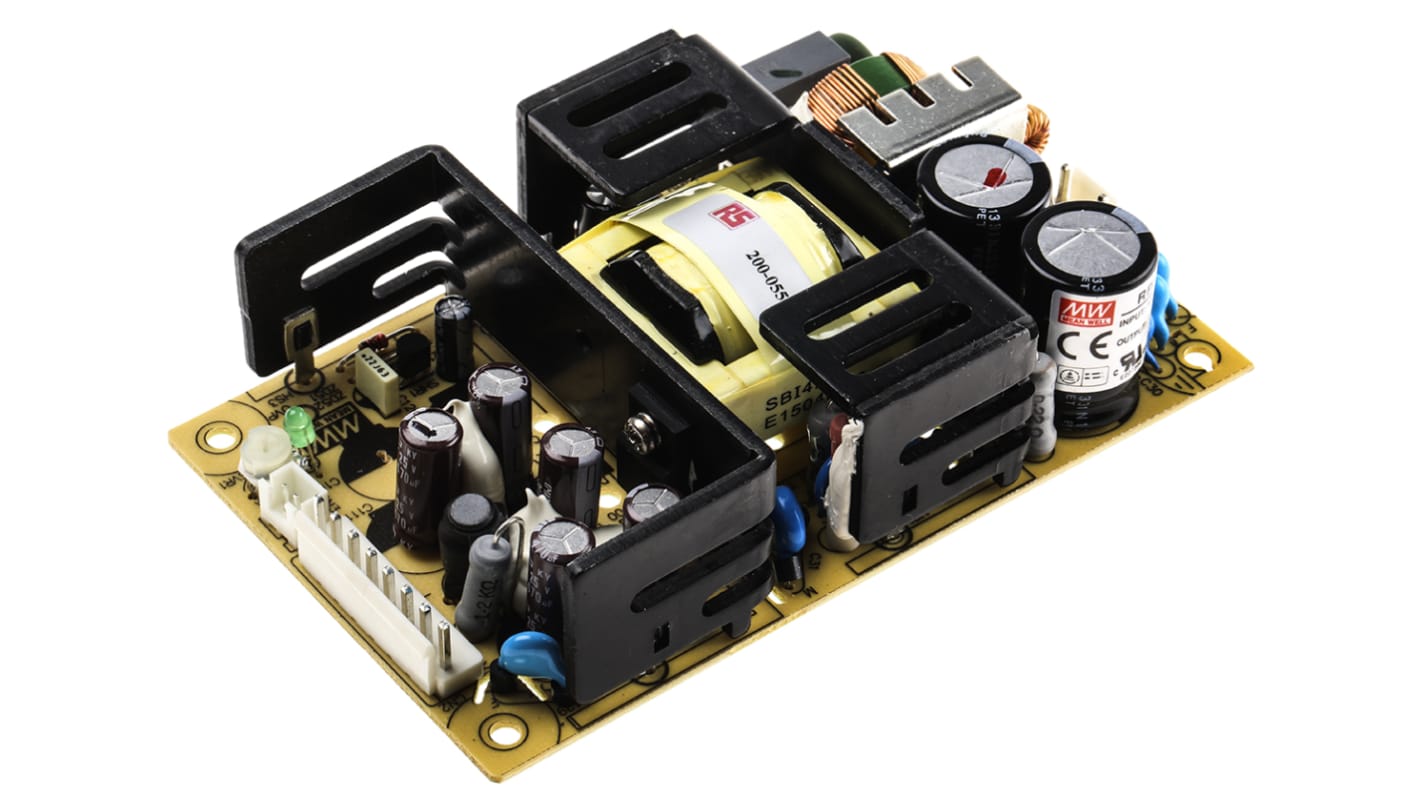 MEAN WELL Switching Power Supply, RPS-75-15, 15V dc, 5A, 75W, 1 Output, 127 → 370 V dc, 90 → 264 V ac