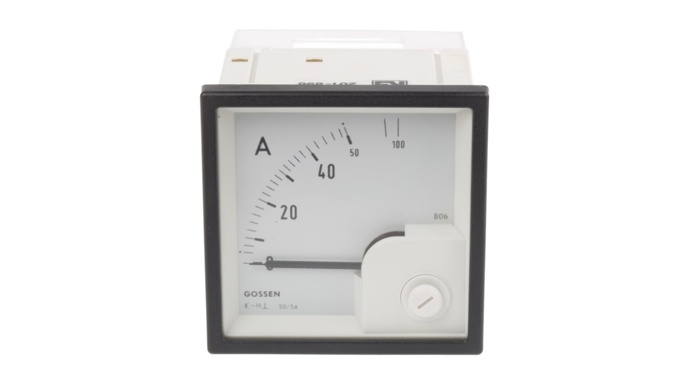 GILGEN Muller & Weigert Analogue Panel Ammeter 100A AC, 68mm x 68mm Moving Iron