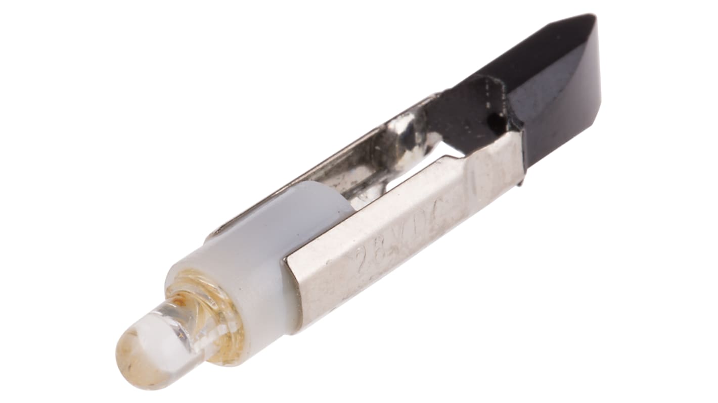 RS PRO LED指示灯泡, 黄色, Φ5.5mm, 29.5mm长, 28V 交流/直流, 300mcd