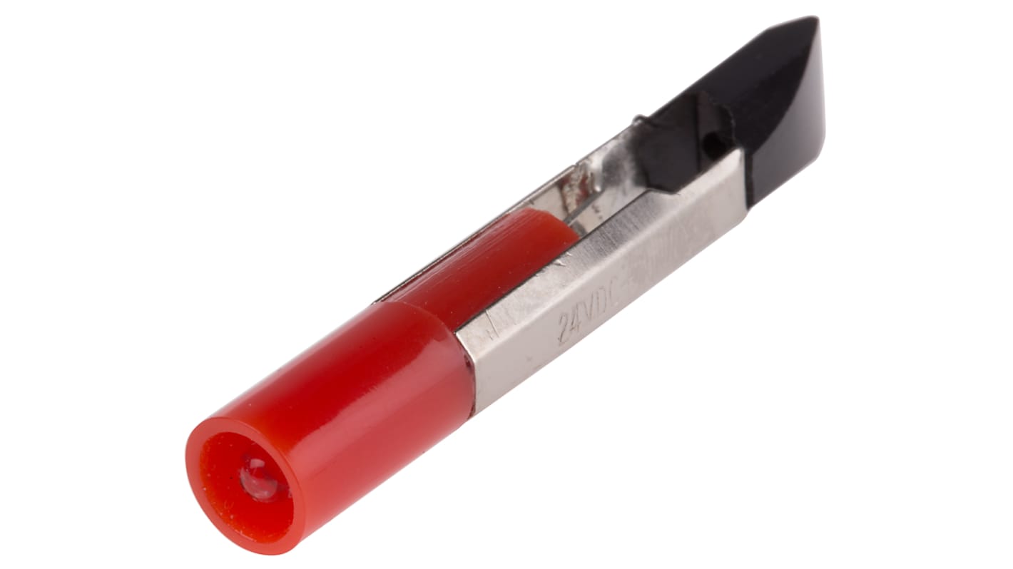 RS PRO LED指示灯泡, 红色, Φ6.8mm, 45mm长, 24V 交流/直流, 15mA, 250mcd