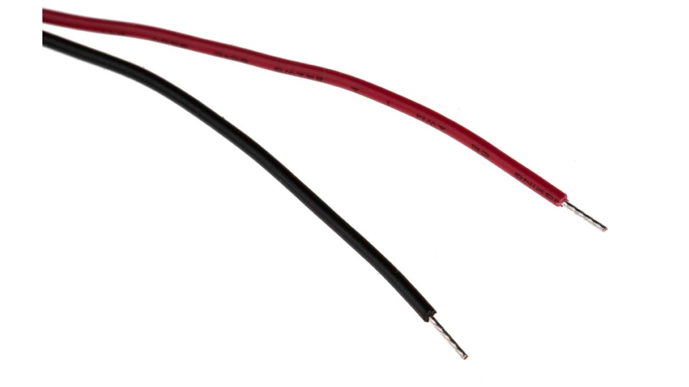 RS PRO Red Panel Mount Indicator, 24V dc, 8mm Mounting Hole Size, Lead Wires Termination