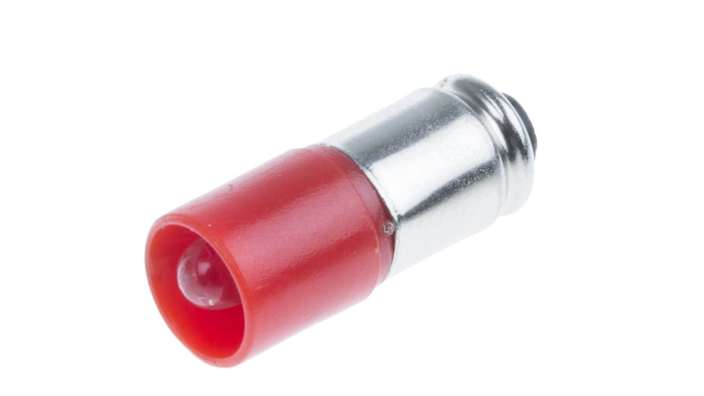RS PRO LED指示灯泡, 红色, 小型槽灯座, Φ6mm, 16mm长, 12V 交流/直流, 14mA, 1750mcd