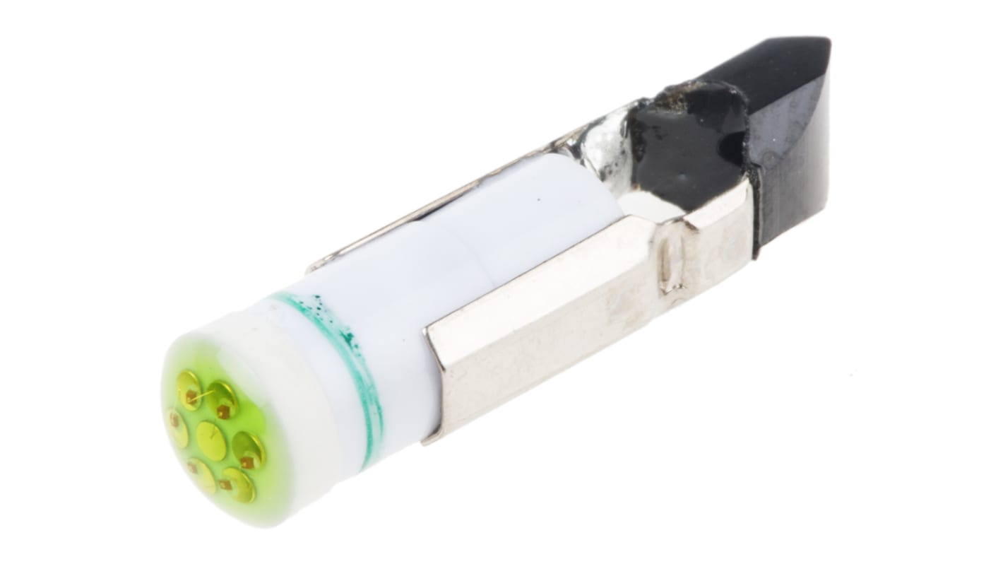 Lampka kontrolna Zielony 24V dc Wysuwana do telefonów LED średnica 5.5mm długość 22mm