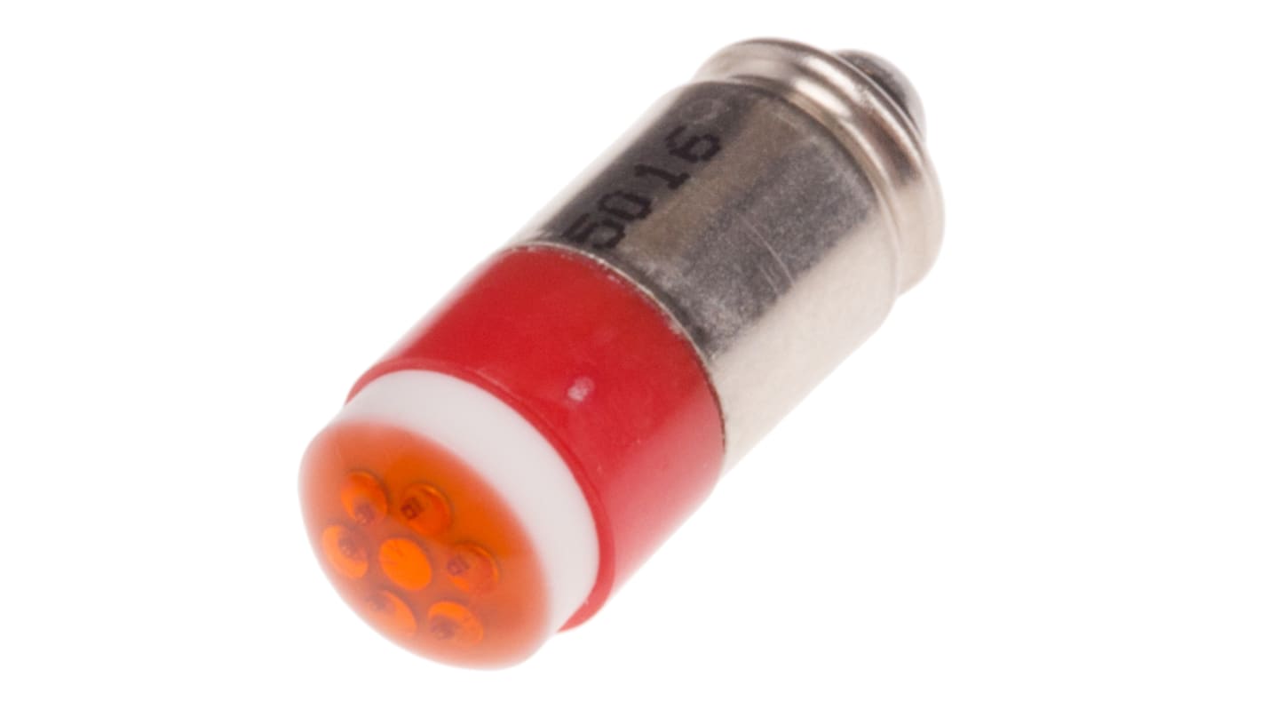 RS PRO LED指示灯泡, 红色, 小型槽灯座, Φ6mm, 15.25mm长, 12V 直流, 30mA, 40mcd