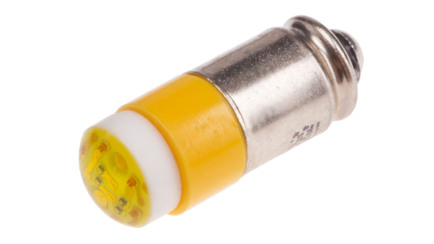 RS PRO LED Signalleuchte Gelb, 28V ac/dc / 45mcd, Ø 6mm x 15.25mm, Midget-Sockel