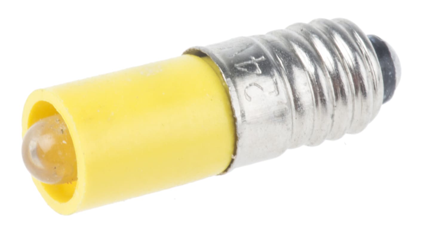 RS PRO Yellow LED Reflector Bulb, 24V dc, E5 Base, 6mm Diameter, 45mcd