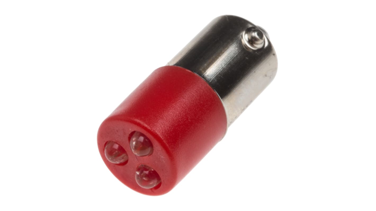 RS PRO Red Panel Mount Indicator, 230V ac, 25 x 10mm Mounting Hole Size