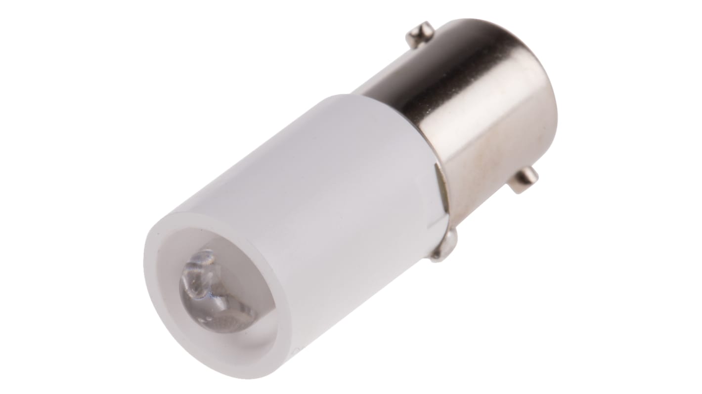 RS PRO White LED Indicator Lamp, 12V ac/dc, BA9s Base, 10mm Diameter, 2070mcd