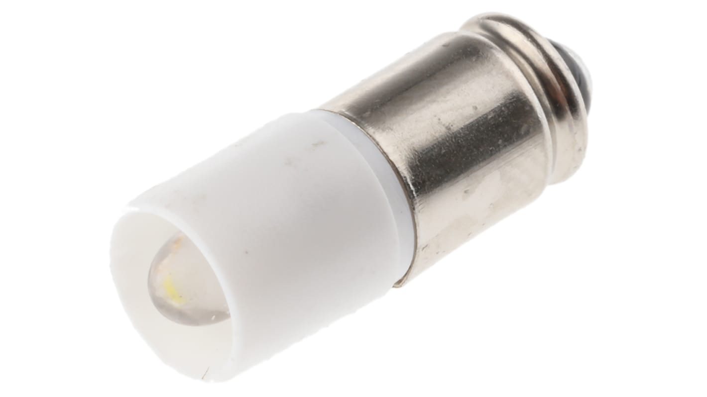 RS PRO LED指示灯泡, 白色, 小型槽灯座, Φ6mm, 16mm长, 28V 交流/直流, 14mA, 2070mcd