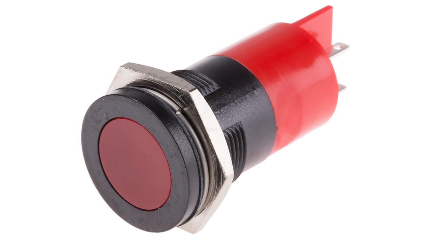 RS PRO Red Indicator, 130V ac, 22mm Mounting Hole Size, IP67