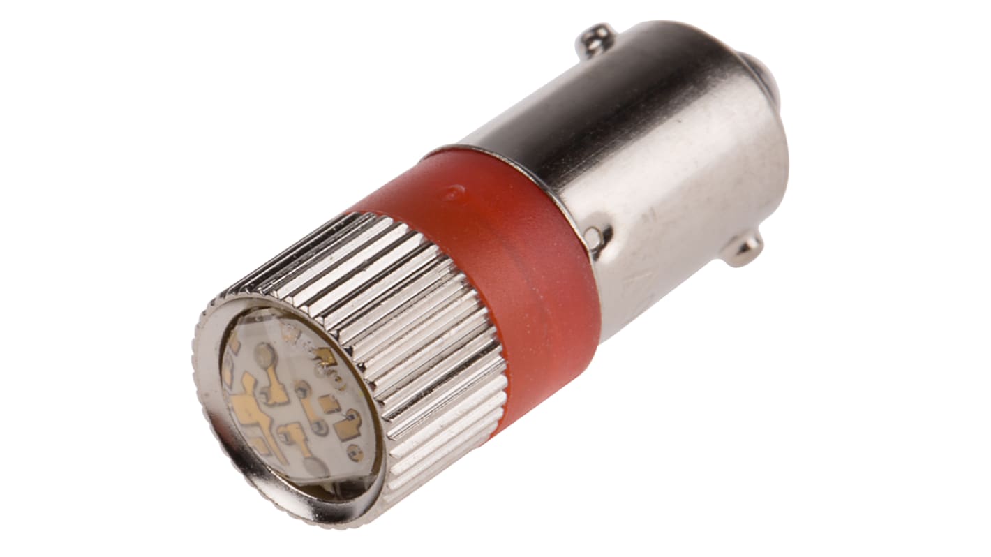 RS PRO Red LED Indicator Lamp, 6V ac, BA9s Base, 10mm Diameter, 110mcd