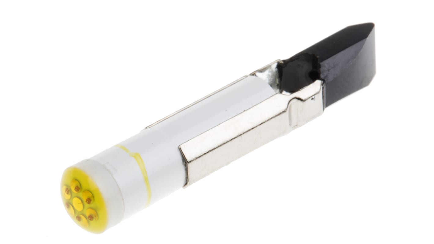 Lampka kontrolna Żółty 28V dc Wysuwana do telefonów LED średnica 5.5mm długość 30.5mm