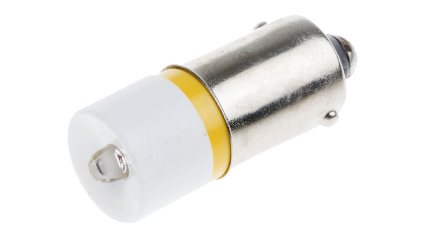 Lampka kontrolna Żółty 6V ac/dc BA9s LED średnica 10mm długość 24mm
