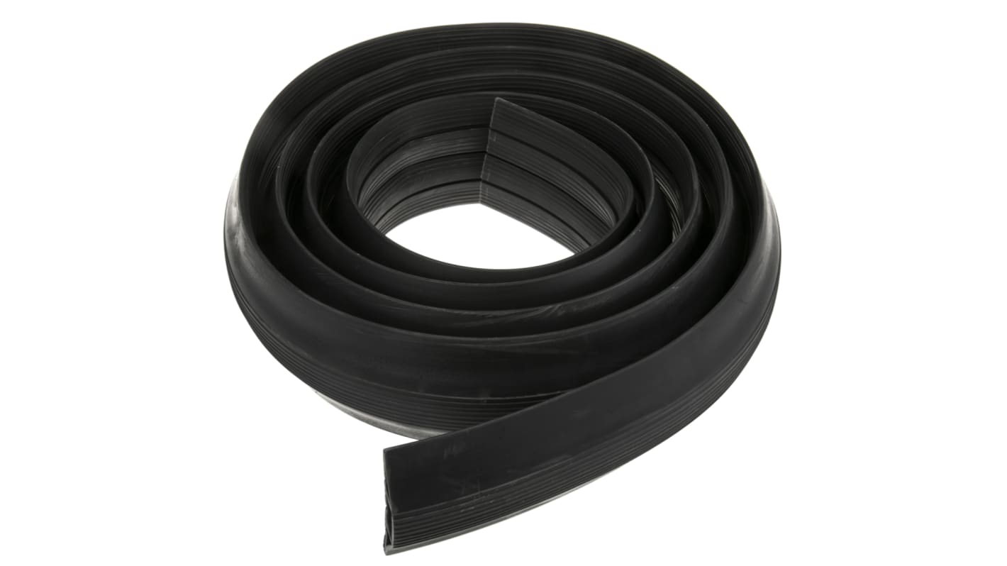 RS PRO 3m Black Cable Cover in Rubber, 14mm Inside dia.