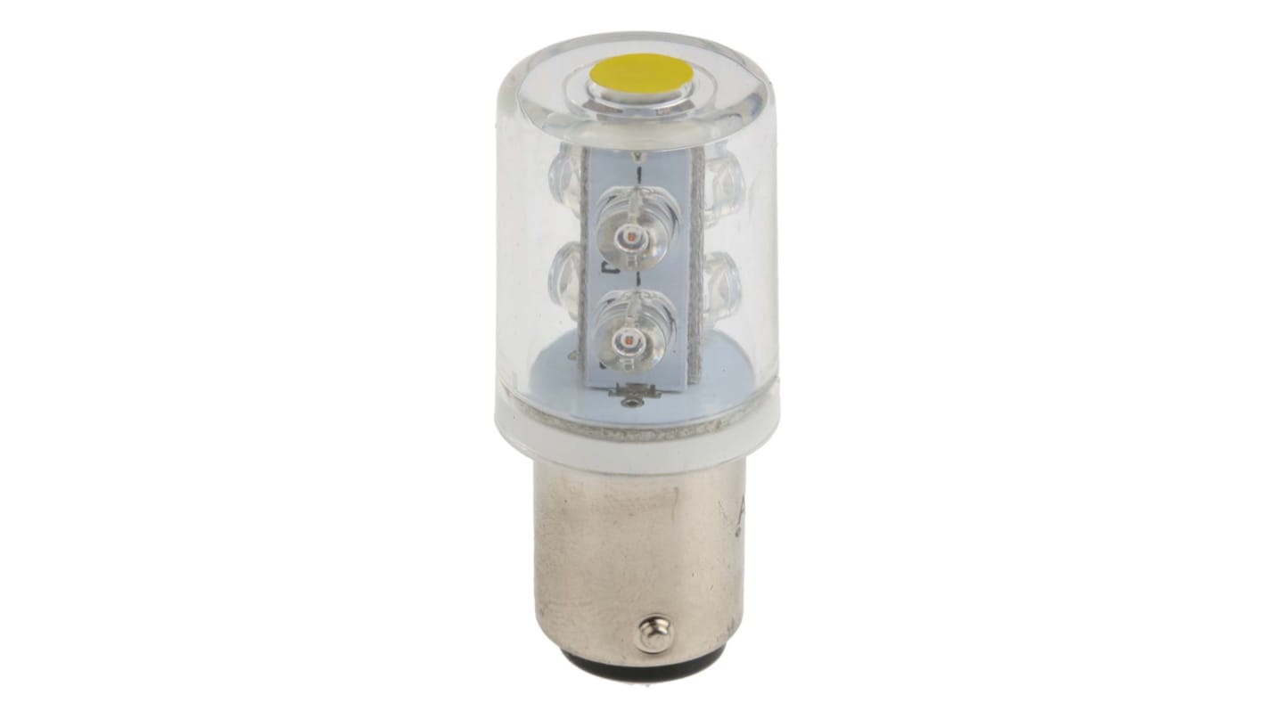 RS PRO Yellow Steady Effect Lamp, 24 V ac/dc, LED Bulb