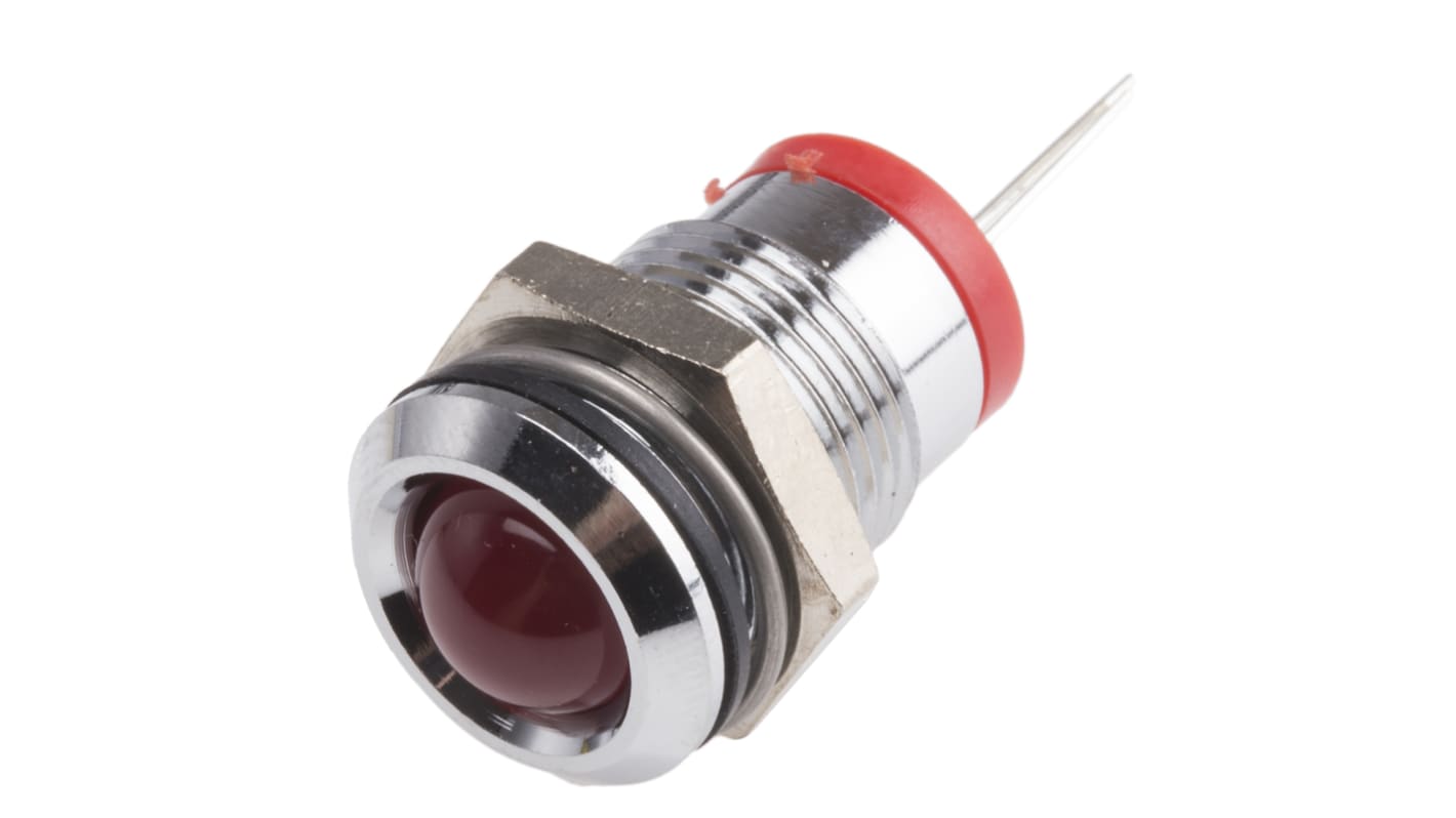 RS PRO Red Panel Mount Indicator, 2V dc, 14mm Mounting Hole Size