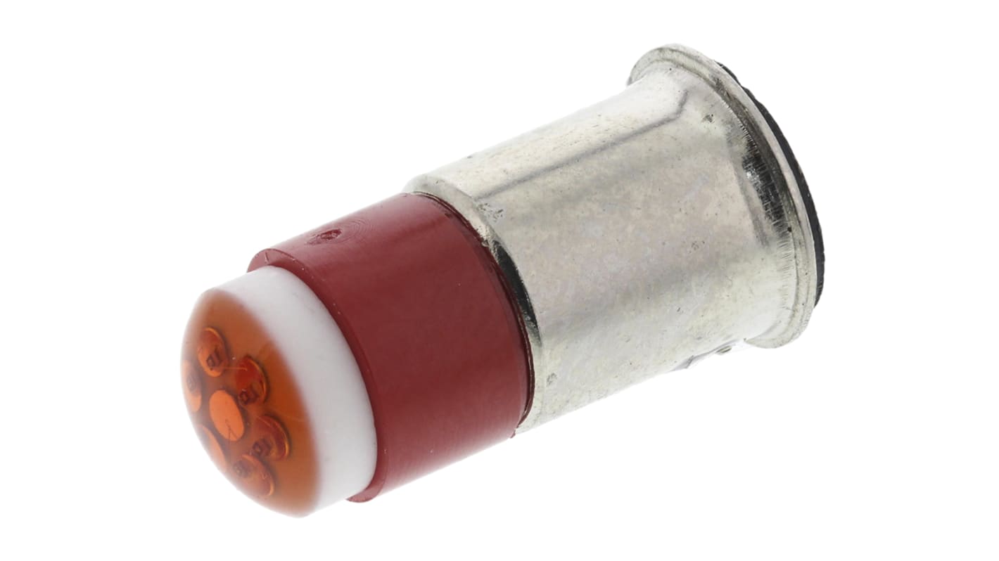 Lampka kontrolna Czerwony 24V dc Miniaturowe złącze kołnierzowe LED średnica 6mm długość 15.25mm