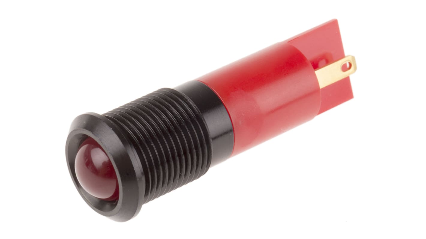 Indicatore da pannello RS PRO Rosso  a LED, 110V ca, IP67, Sporgente, foro da 14mm