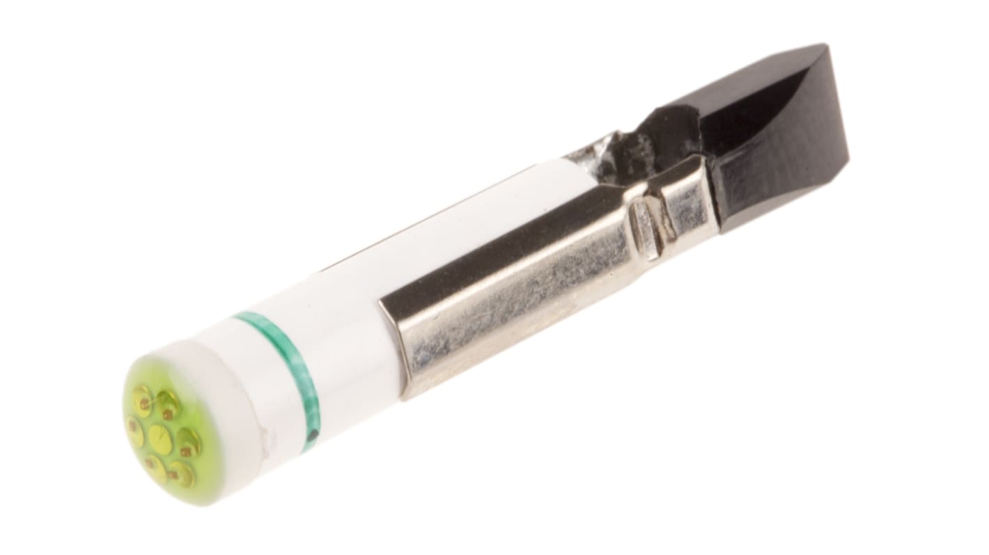 Lampka kontrolna Zielony 28V dc Wysuwana do telefonów LED średnica 5.5mm długość 30.5mm
