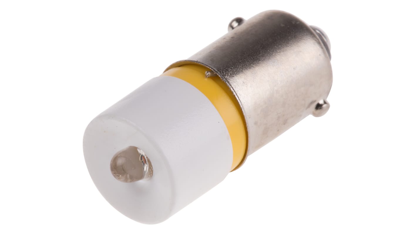 Lampka kontrolna Żółty 48V ac/dc BA9s LED średnica 10mm długość 24mm