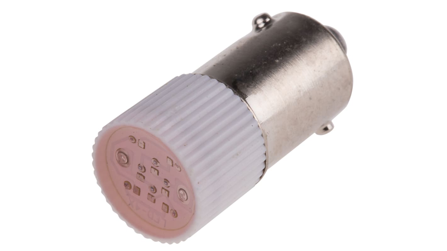 RS PRO LED指示灯泡, 红色, BA9s灯座, Φ10mm, 28mm长, 12V 直流, 110/105mcd