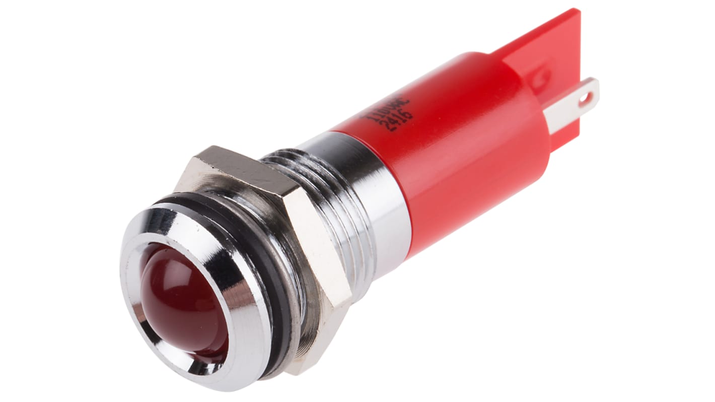 Voyant Rouge RS PRO, dia. 14.5mm, 110V c.a., IP40