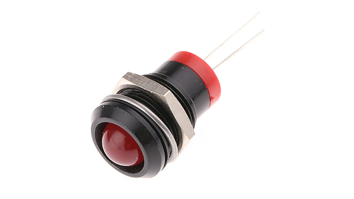 RS PRO Red Panel Mount Indicator, 2V dc, 12mm Mounting Hole Size