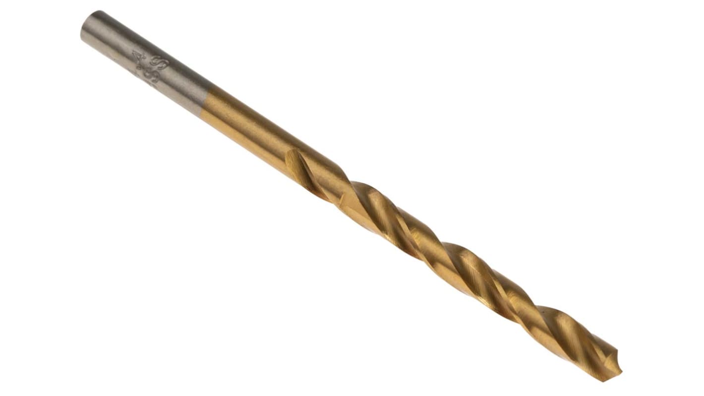 RS PRO HSS Twist Drill Bit, 4.4mm Diameter, 80mm Overall