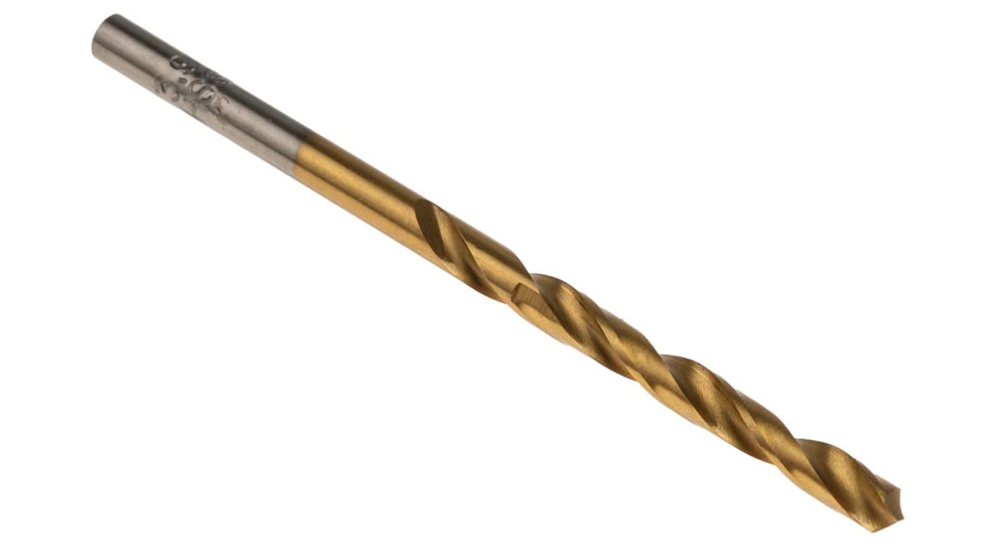 RS PRO HSS Twist Drill Bit, 3.9mm Diameter, 75mm Overall