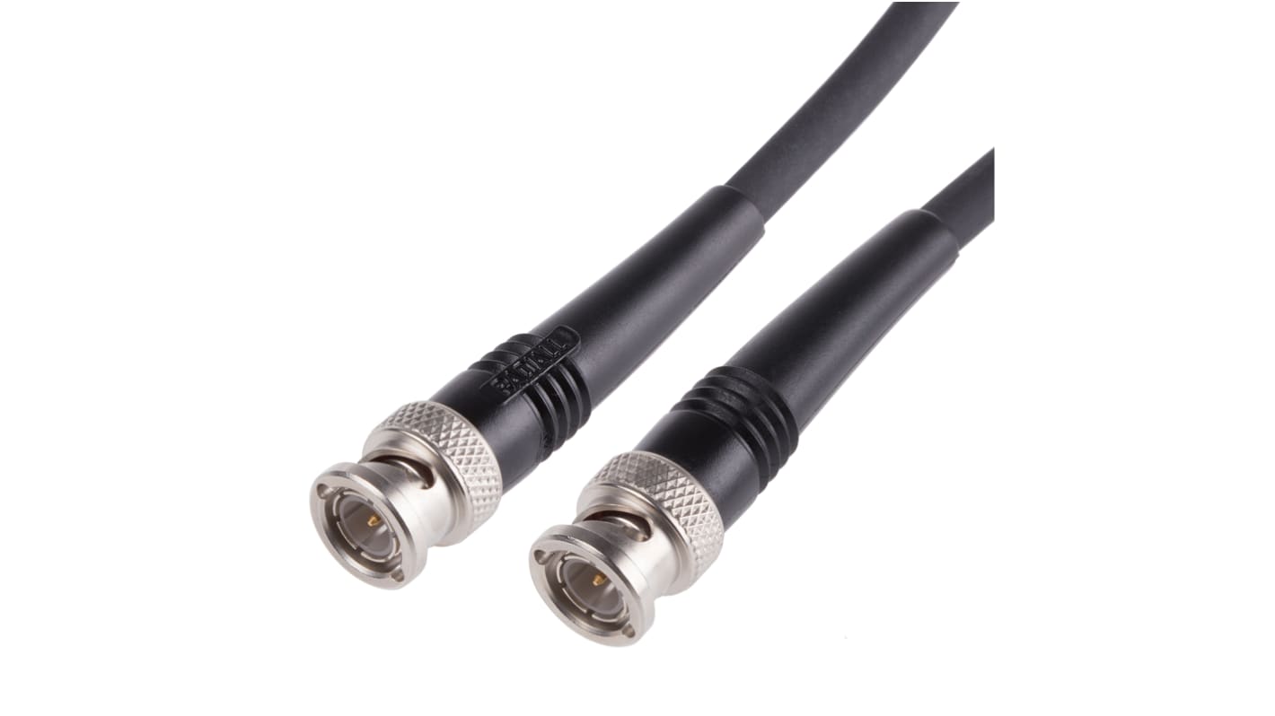 Radiall Male BNC to Male BNC, 1m, RG59 Coaxial, Terminated75 Ω